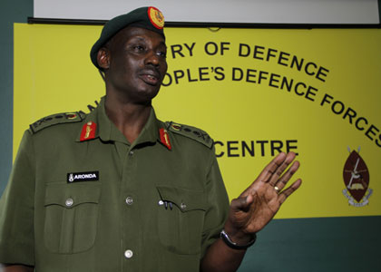 Gen. Aronda warns Tinyefuza