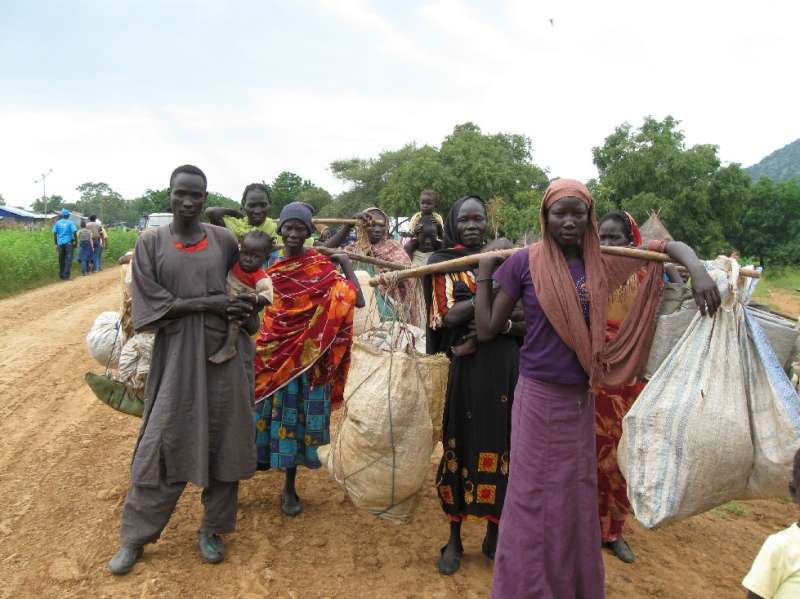 South Sudanese refugees in neighbouring Ethiopia charged in court with murdering 10 Ethiopians with sticks and shovels.