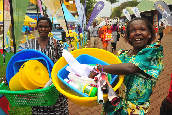 Museveni in lugogo for the annual trade fair exhibition