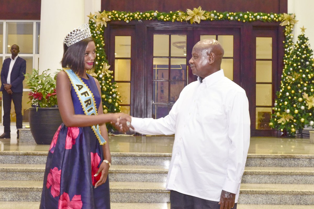 Miss World Africa Abenakyo visits State House