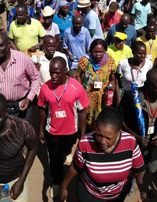 Jubilation as foot pilgrims arrive at Namugongo
