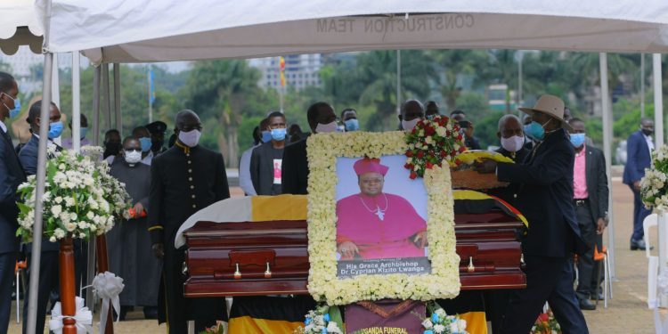 Archbishop Lwanga given 17 gun salute, Museveni demands for more details about his death
