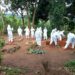Locals exhume bodies of Covid-19 victims
