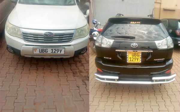 Police impound vehicles with same number plates