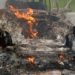 Traffic paralysed as vehicle catches fire along Kampala-Masaka highway  