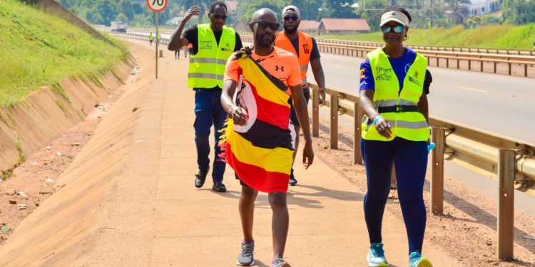 PHOTOS: Joe Walker and friends hold 25km walk to curb road crashes