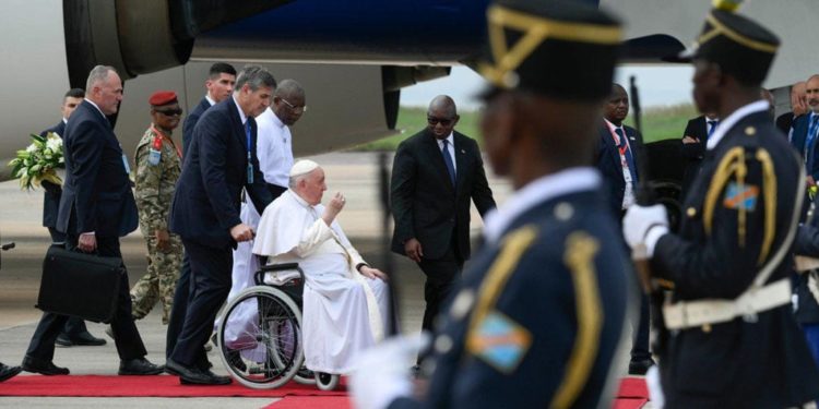 Pope arrives in DR Congo on ‘beautiful trip’ to Africa