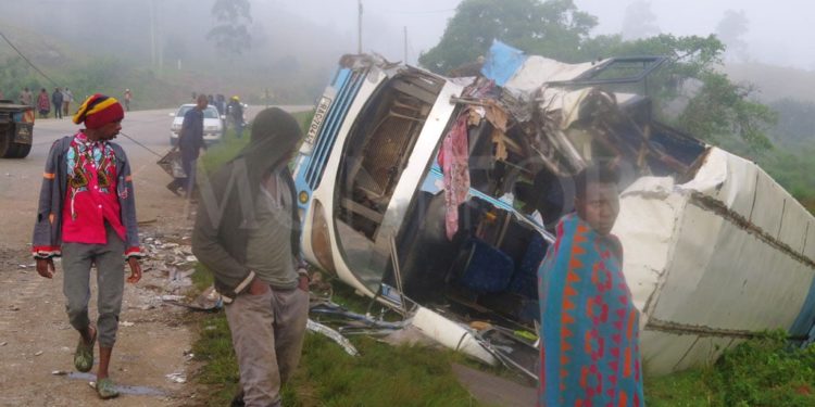 20 injured as two buses collide in Ntungamo