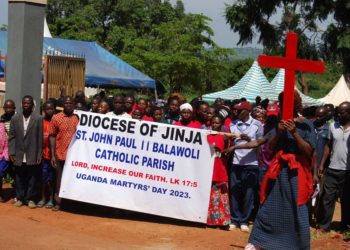 Rain distracts Jinja foot pilgrims