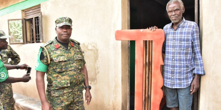 UPDF builds house for 80-year-old man in DRC