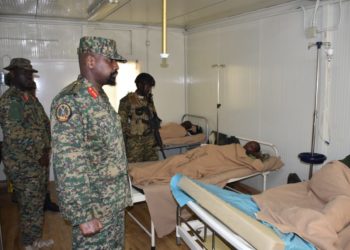 Gen Muhoozi commiserates with UPDF peacekeepers in Somalia