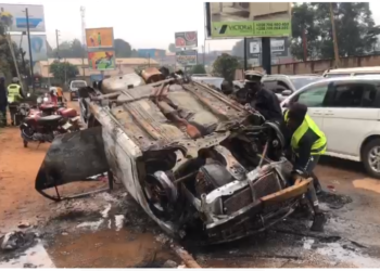 Vehicle catches fire in Wankoko accident
