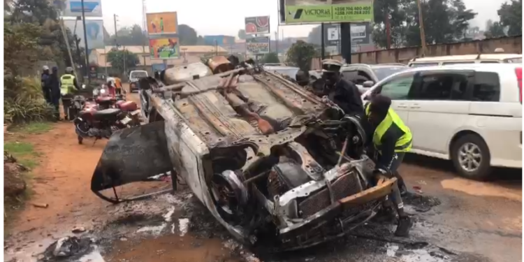 Vehicle catches fire in Wankoko accident
