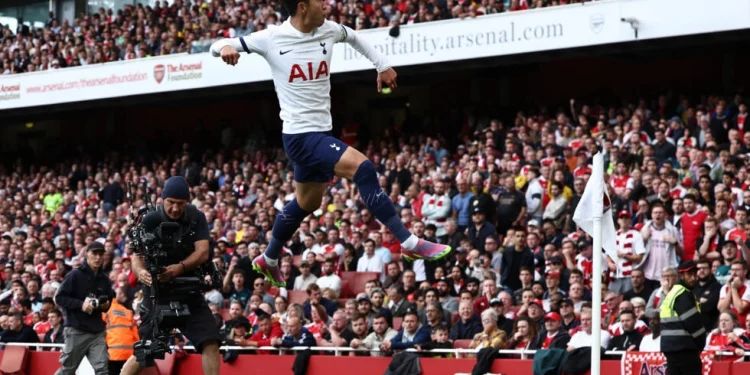 Son shines as Spurs rescue derby draw at Arsenal