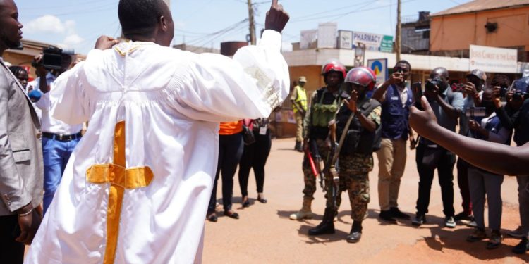 Bishop Tomusange arrested at NUP headquarters, says Bobi Wine