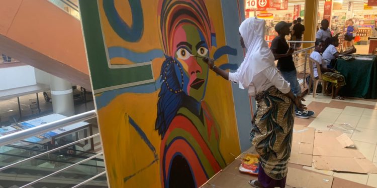 Katwe underprivileged children exhibit art from recycled materials