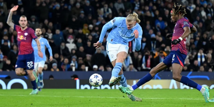 Haaland hits 40 in the Champions League as Man City comeback beats Leipzig
