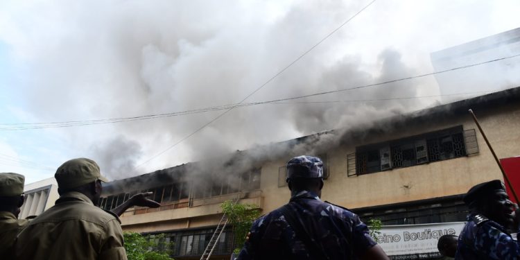 Fire guts City House in Kampala