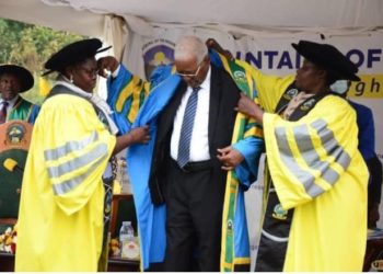 Prof Rugumayo installed as Mountains of the Moon University chancellor