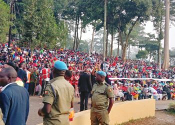 Police stuck with 20 children at Namugongo