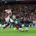 Saka double eases Arsenal past Monaco