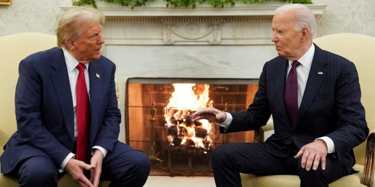 Biden bids farewell from Oval Office as Trump looms over his legacy
